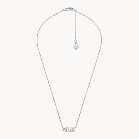 Michael Kors MK Two Tone Heart Necklace NIB - Picture 1 of 4